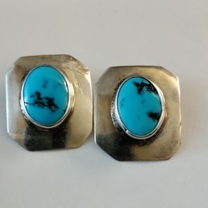 Turquoise sterling silver earings